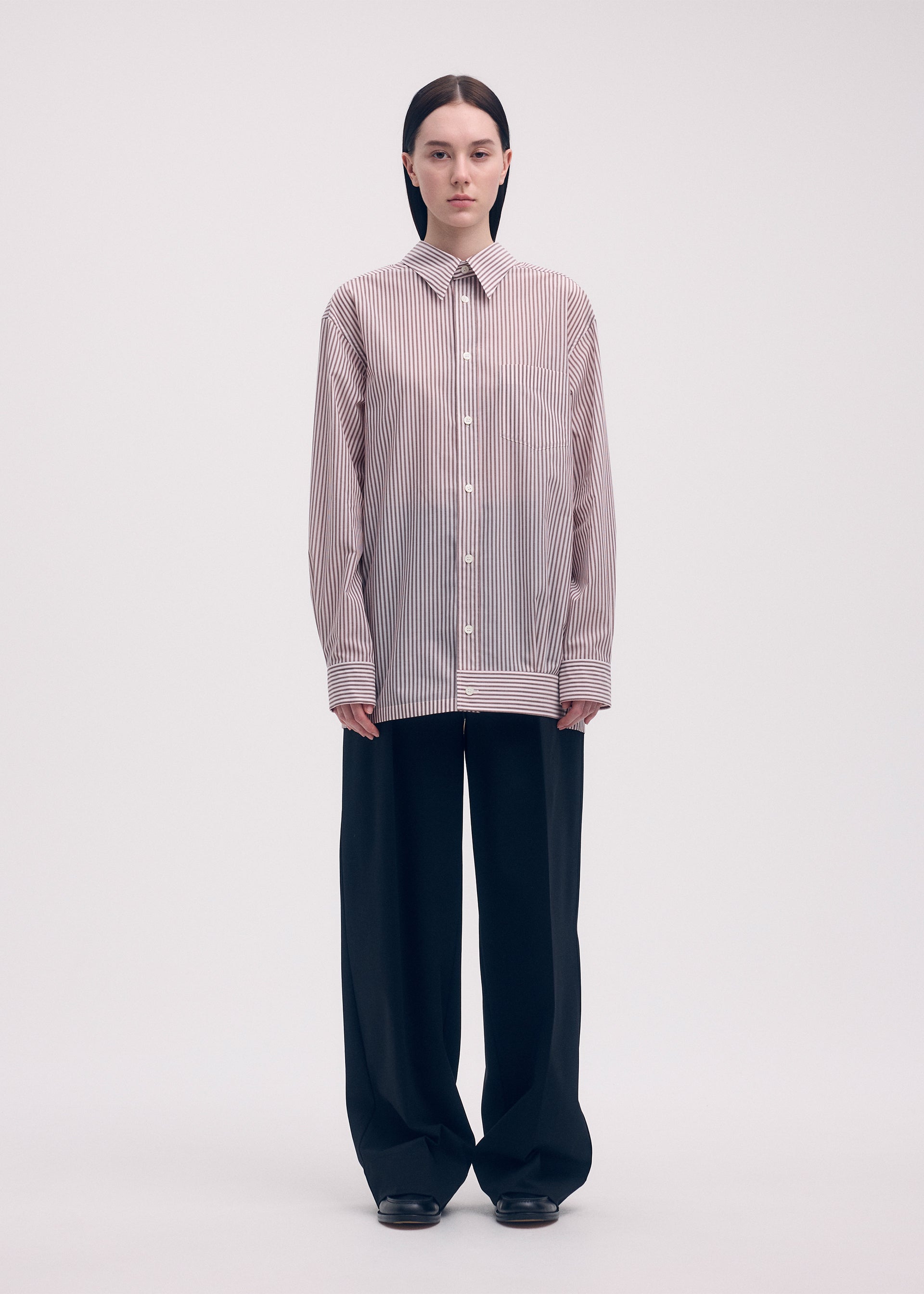 ODD SHIRT STRIPES Shirt Khaki-Hued