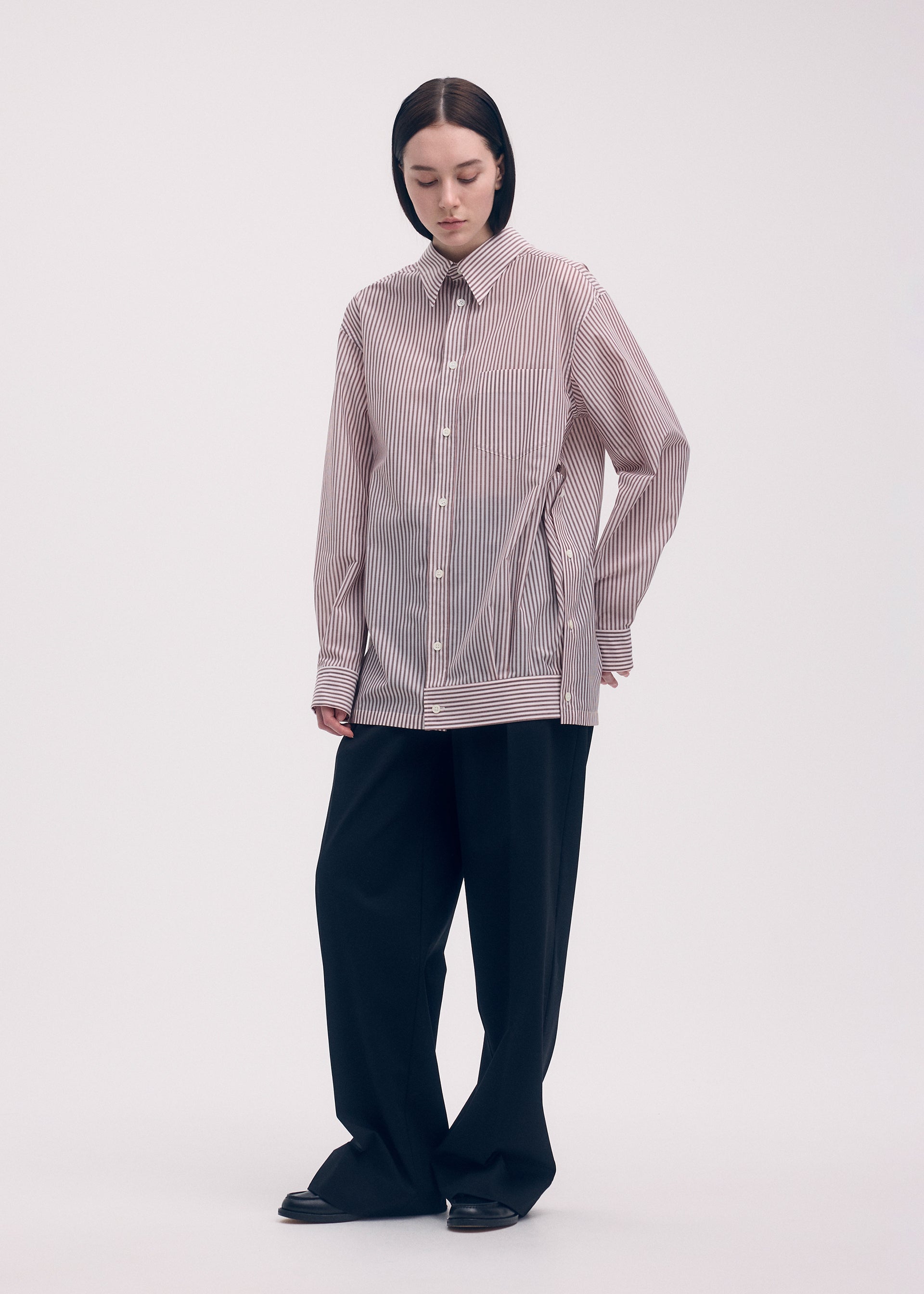 ODD SHIRT STRIPES Shirt Khaki-Hued