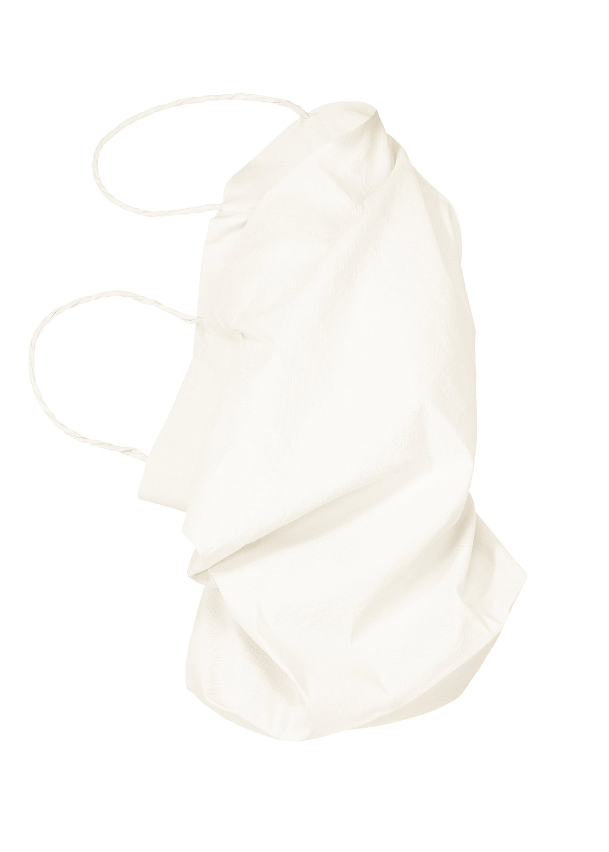 A product shot of the ISSEY MIYAKE PAPER BAG shirt in white (01).