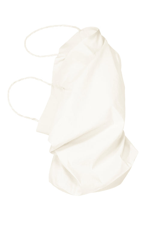 A product shot of the ISSEY MIYAKE PAPER BAG shirt in white (01).