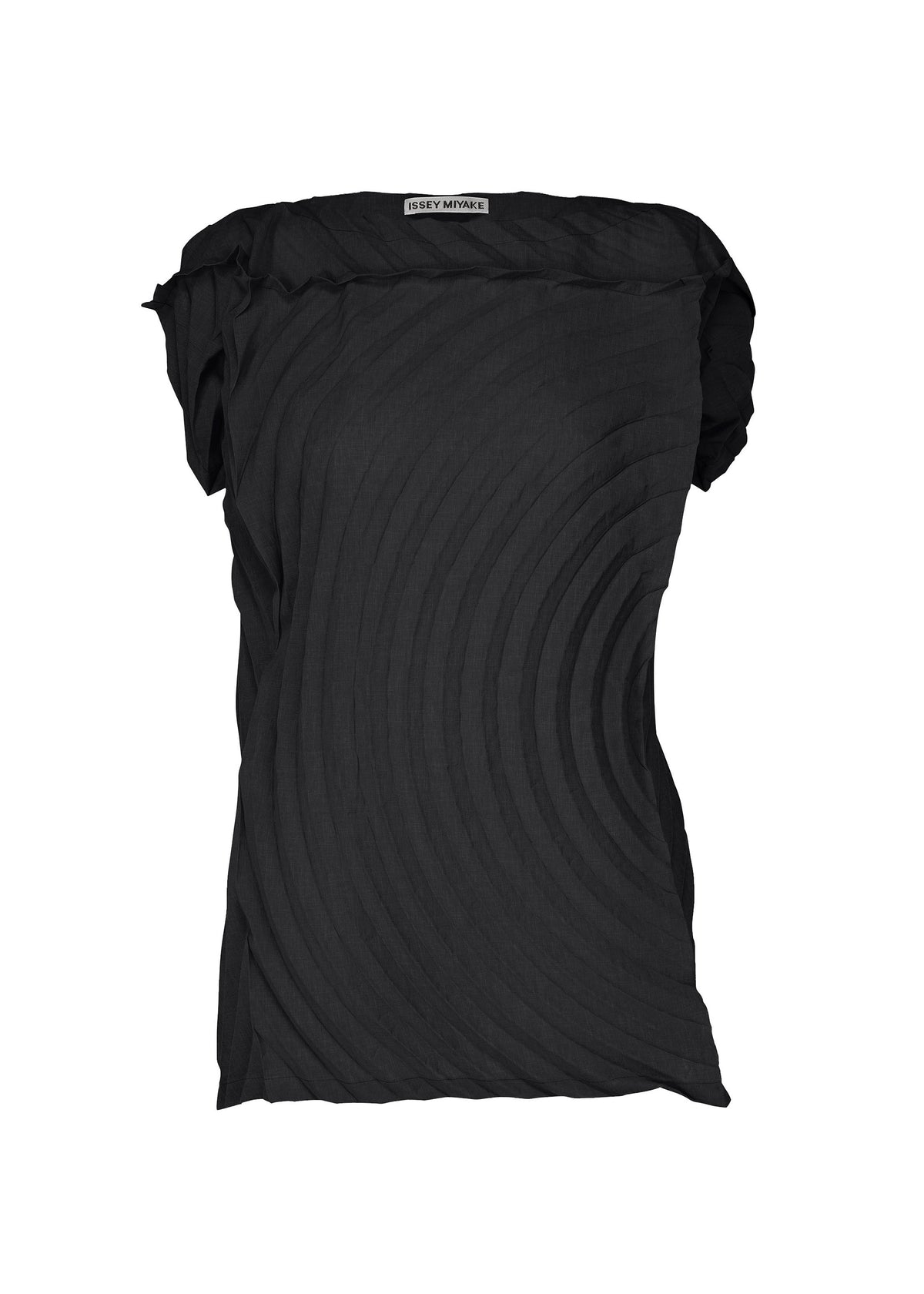A product shot of the ISSEY MIYAKE PAPER BAG PLEATS shirt in black (15).