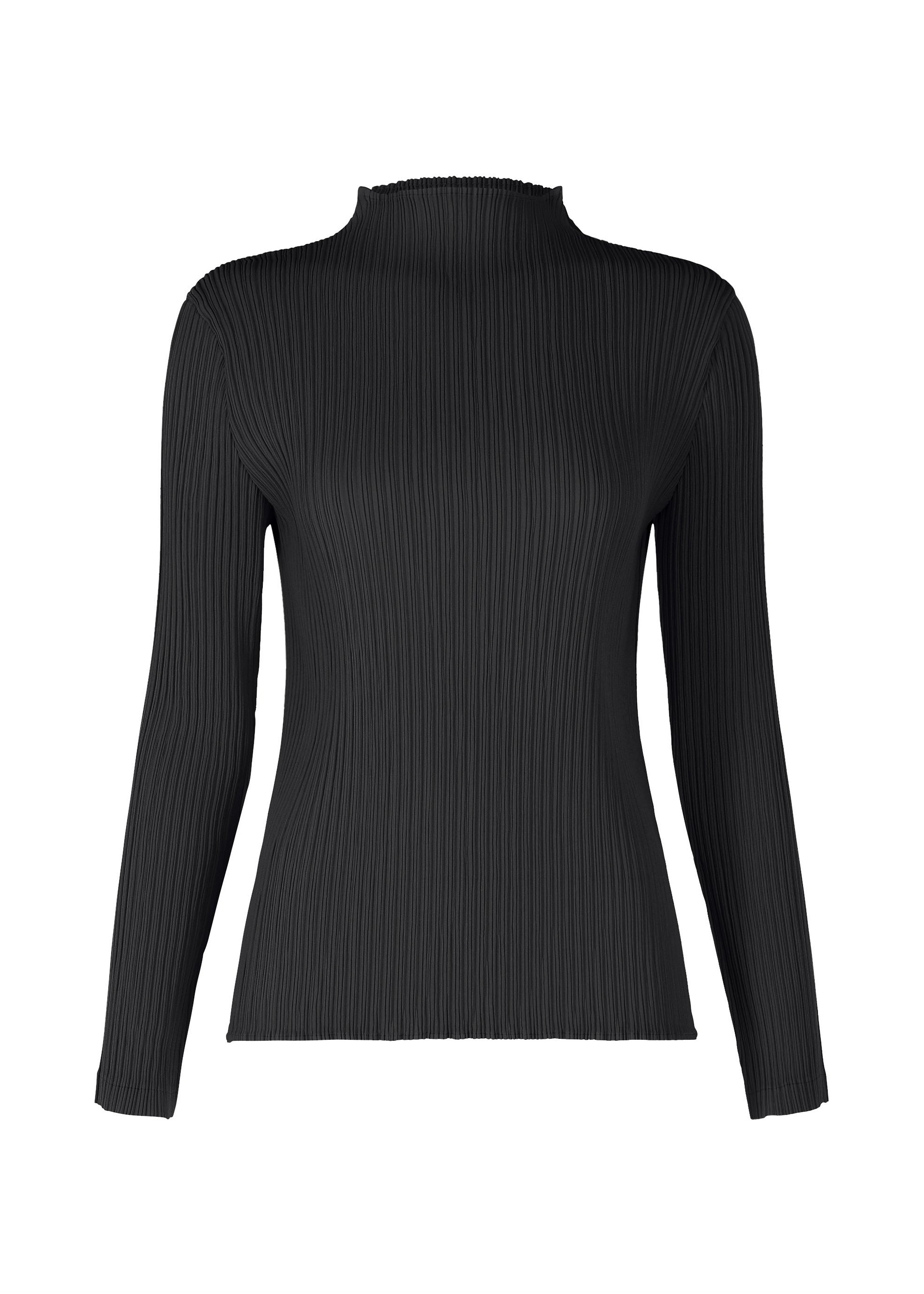 HATCHING PLEATS Top Black