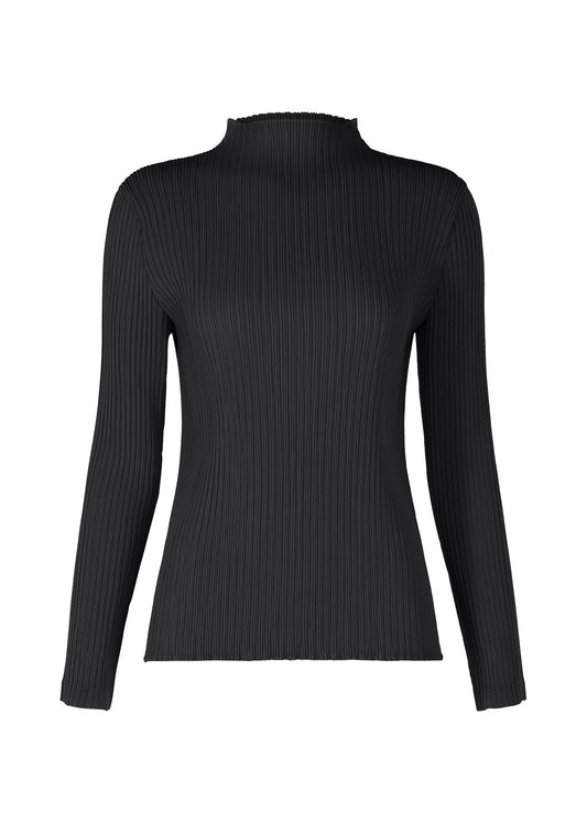 HATCHING PLEATS Top Black
