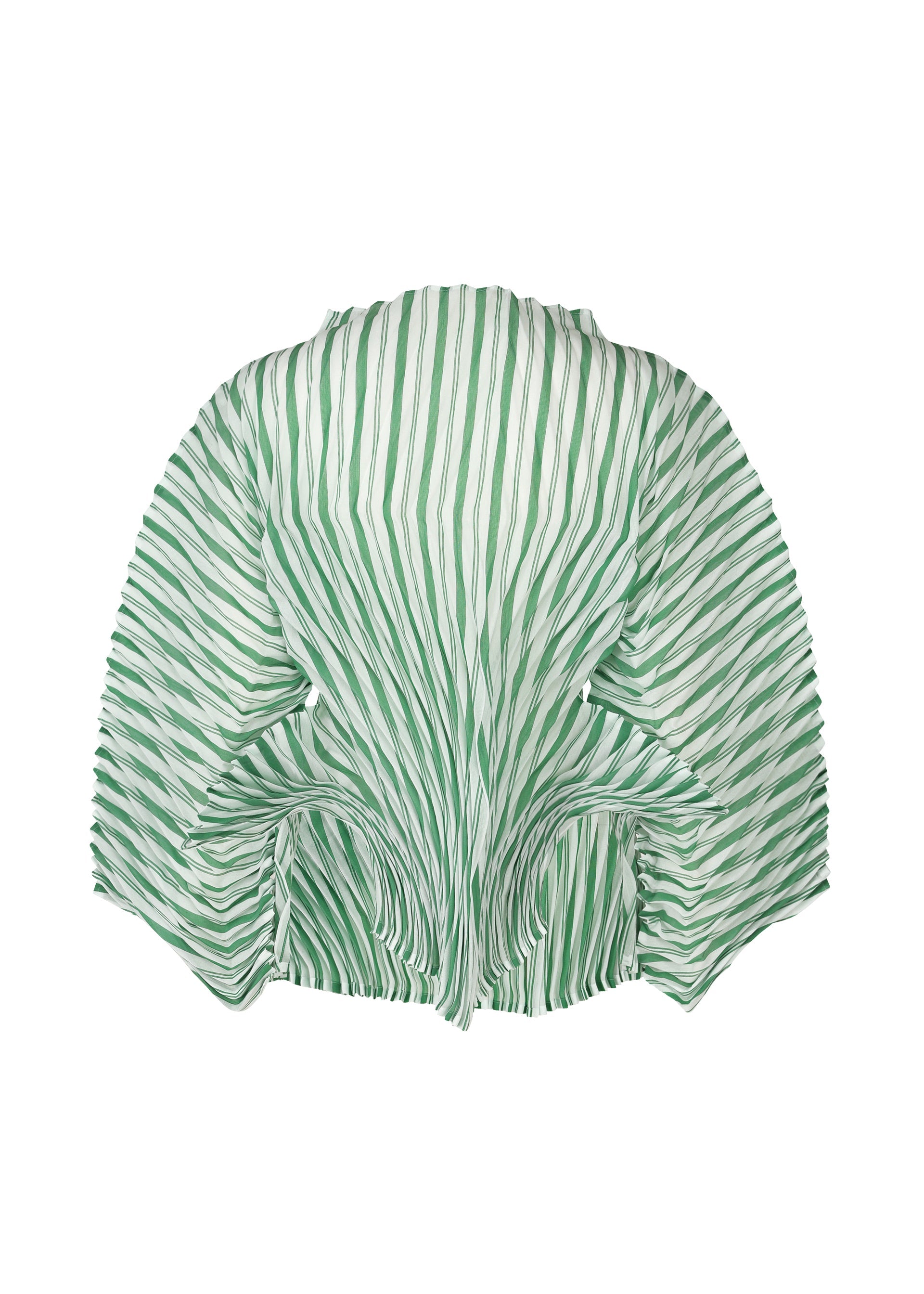 GENERIC STRIPES (HAND PLEATS) Top Green-Hued – ISSEY MIYAKE EU
