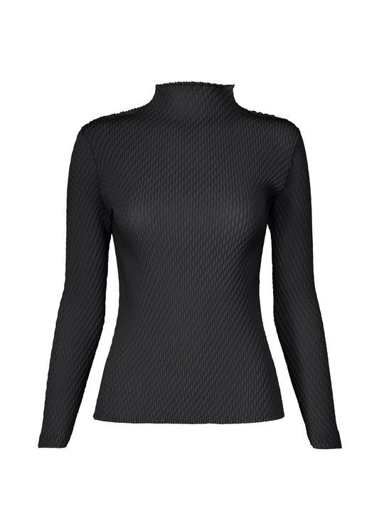 ORBICULAR PLEATS Top Black