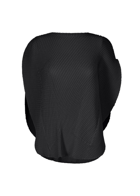ORBICULAR PLEATS Top Black