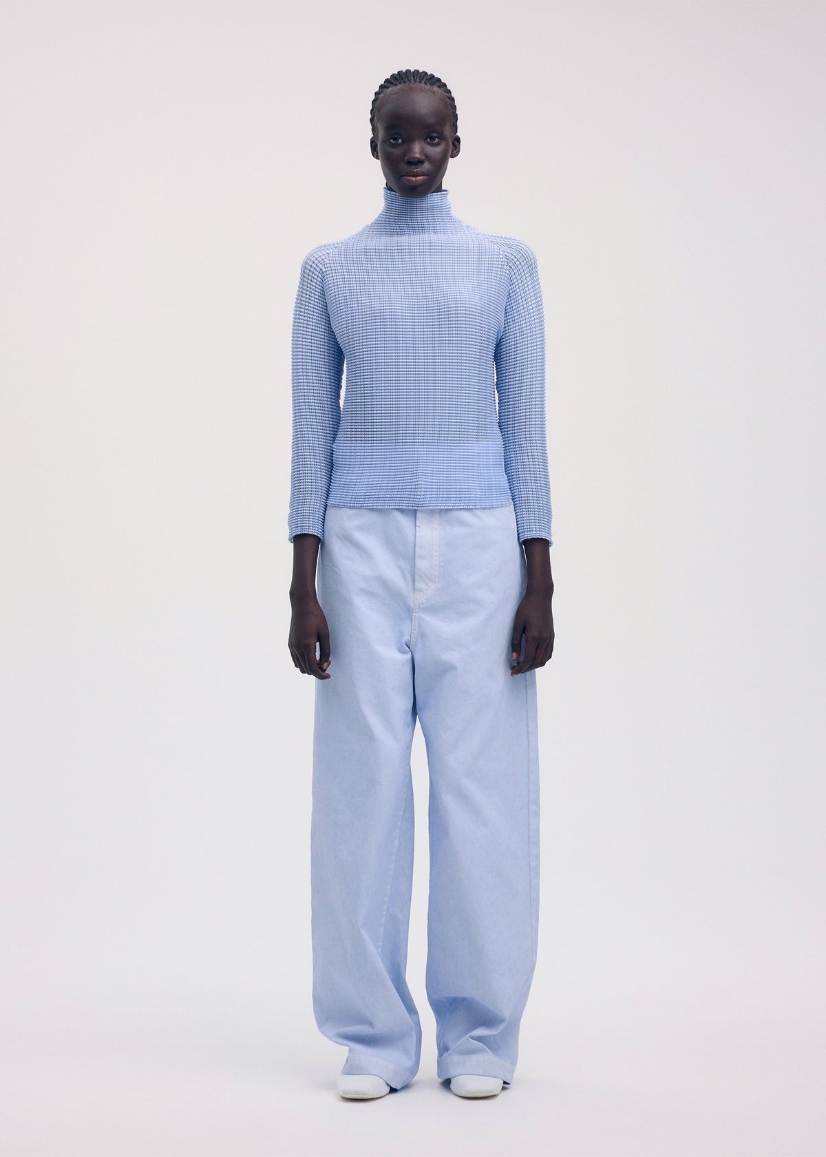 WOOLY PLEATS-58 Top Khaki