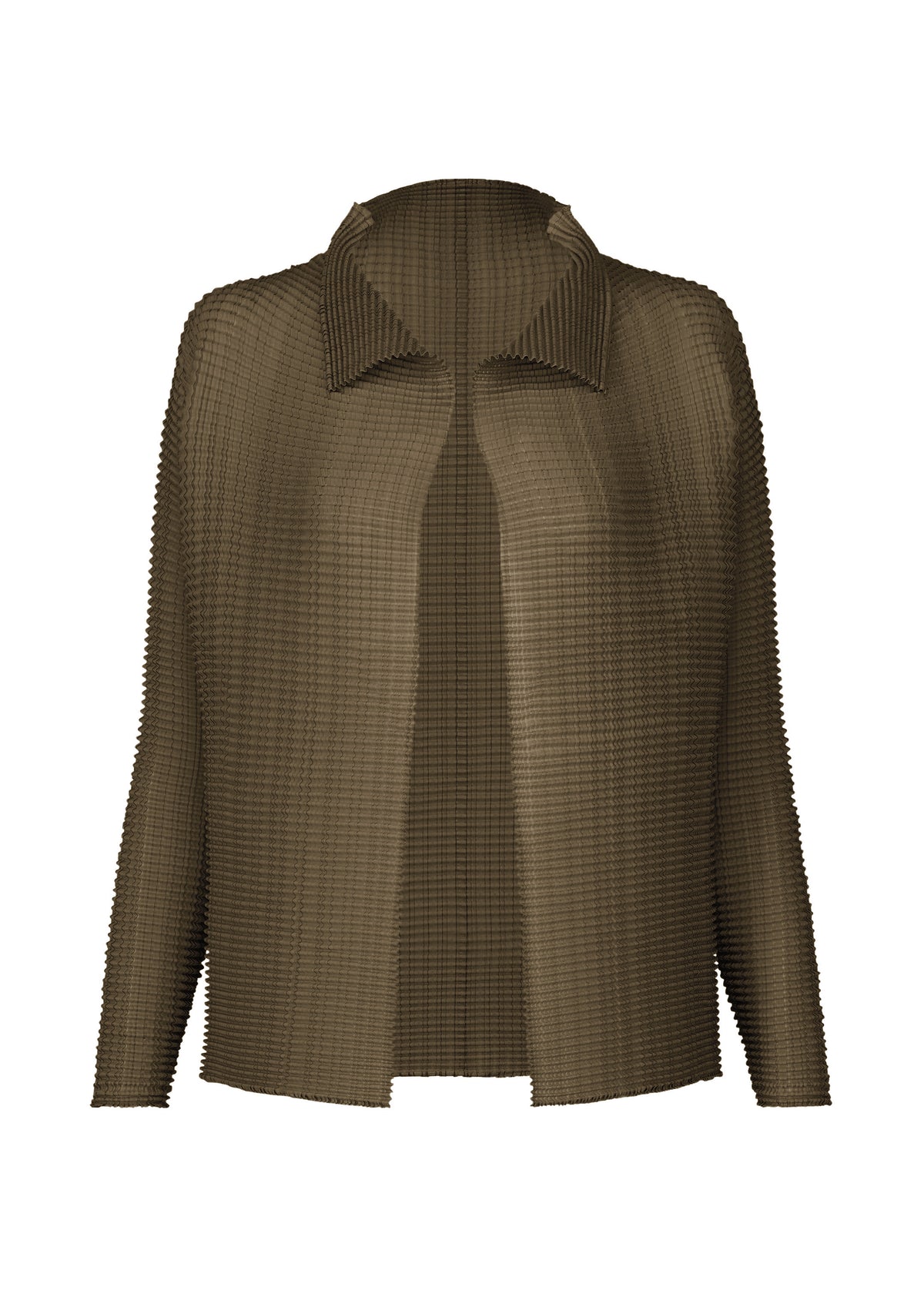 WOOLY PLEATS-58 Cardigan Khaki
