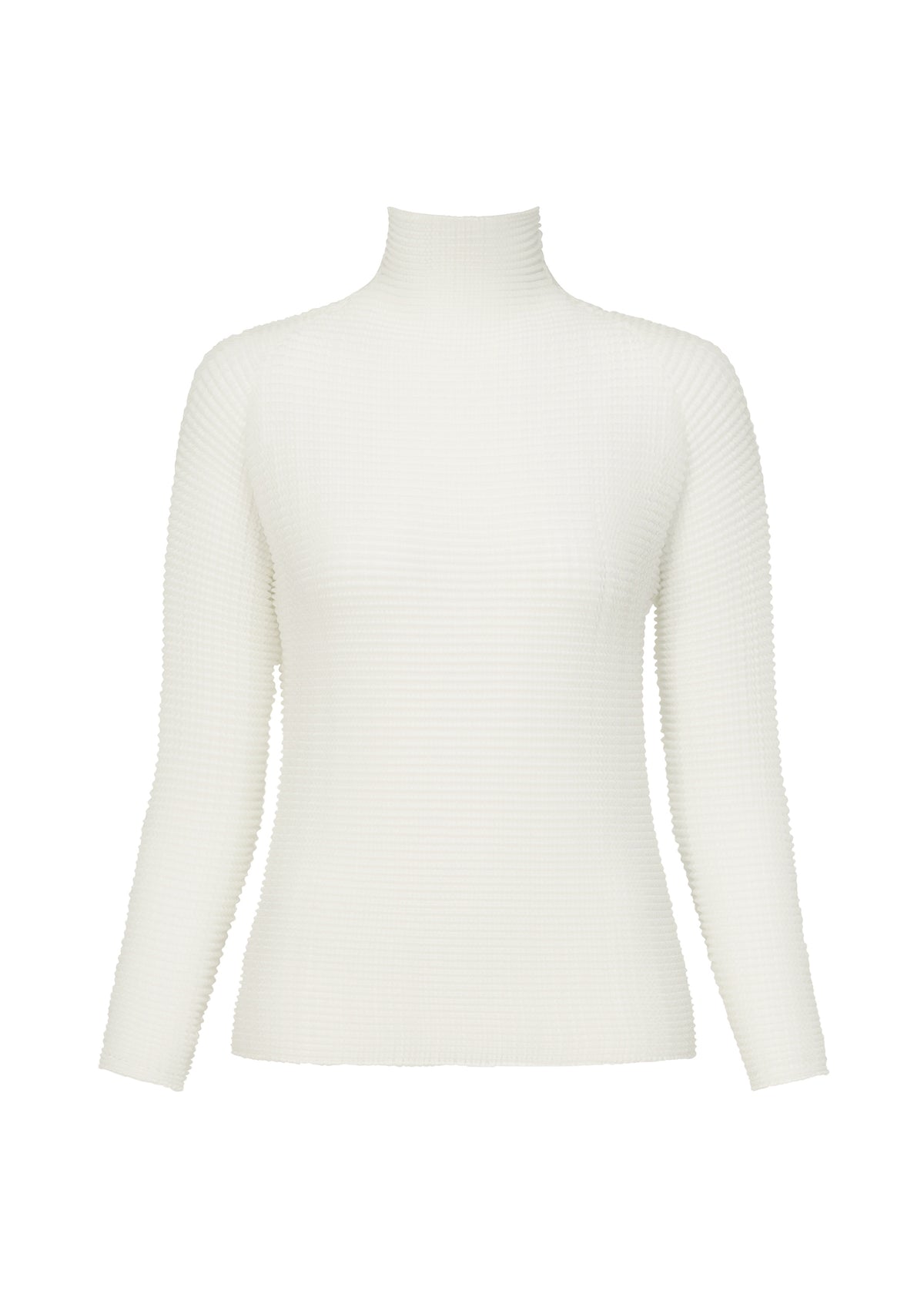 WOOLY PLEATS BK/WT-58 Top White