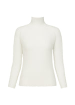 WOOLY PLEATS BK/WT-58 Top White