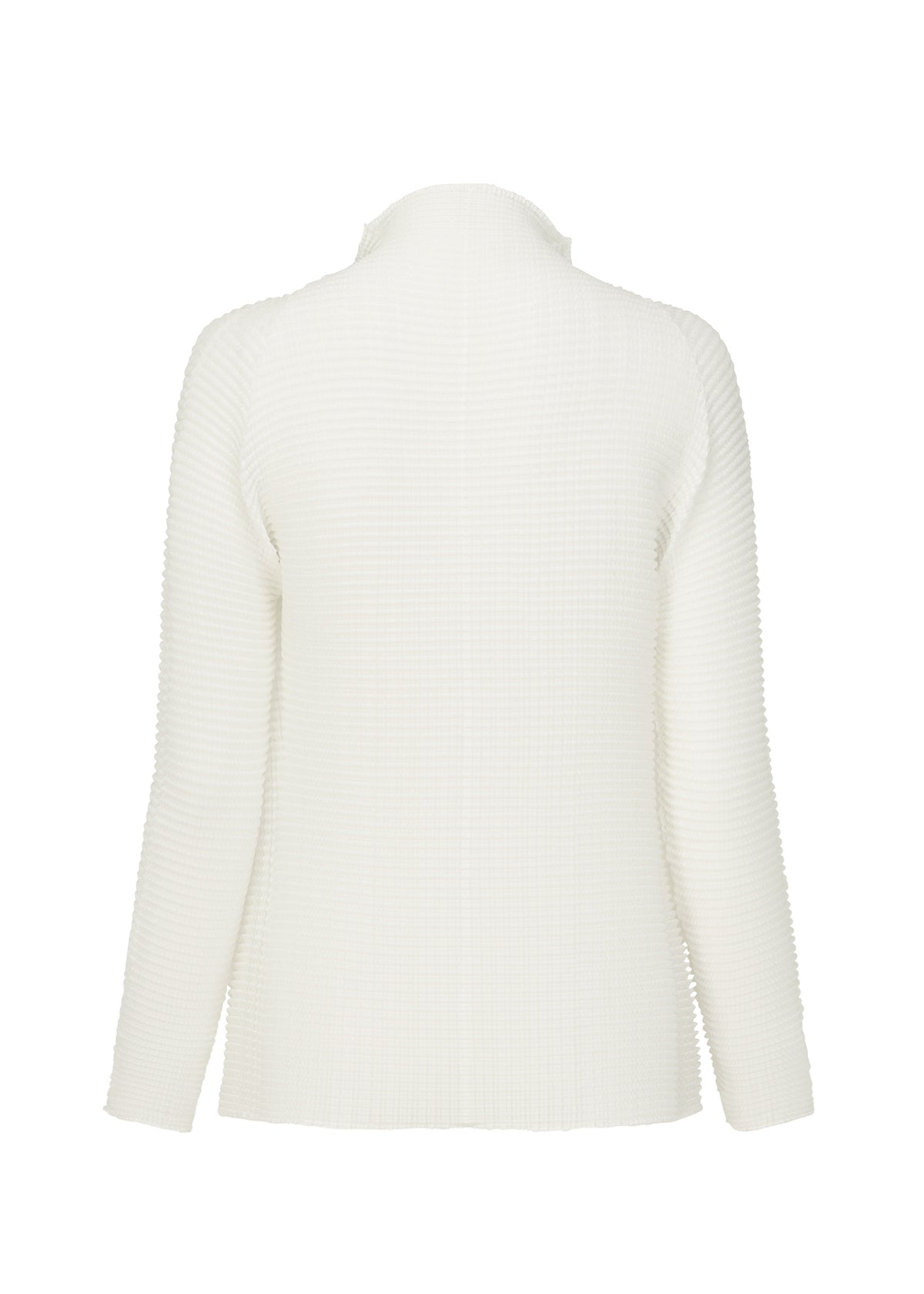 WOOLY PLEATS BK/WT-58 Cardigan White