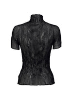 CHIFFON TWIST BK/WT-58 Top Black