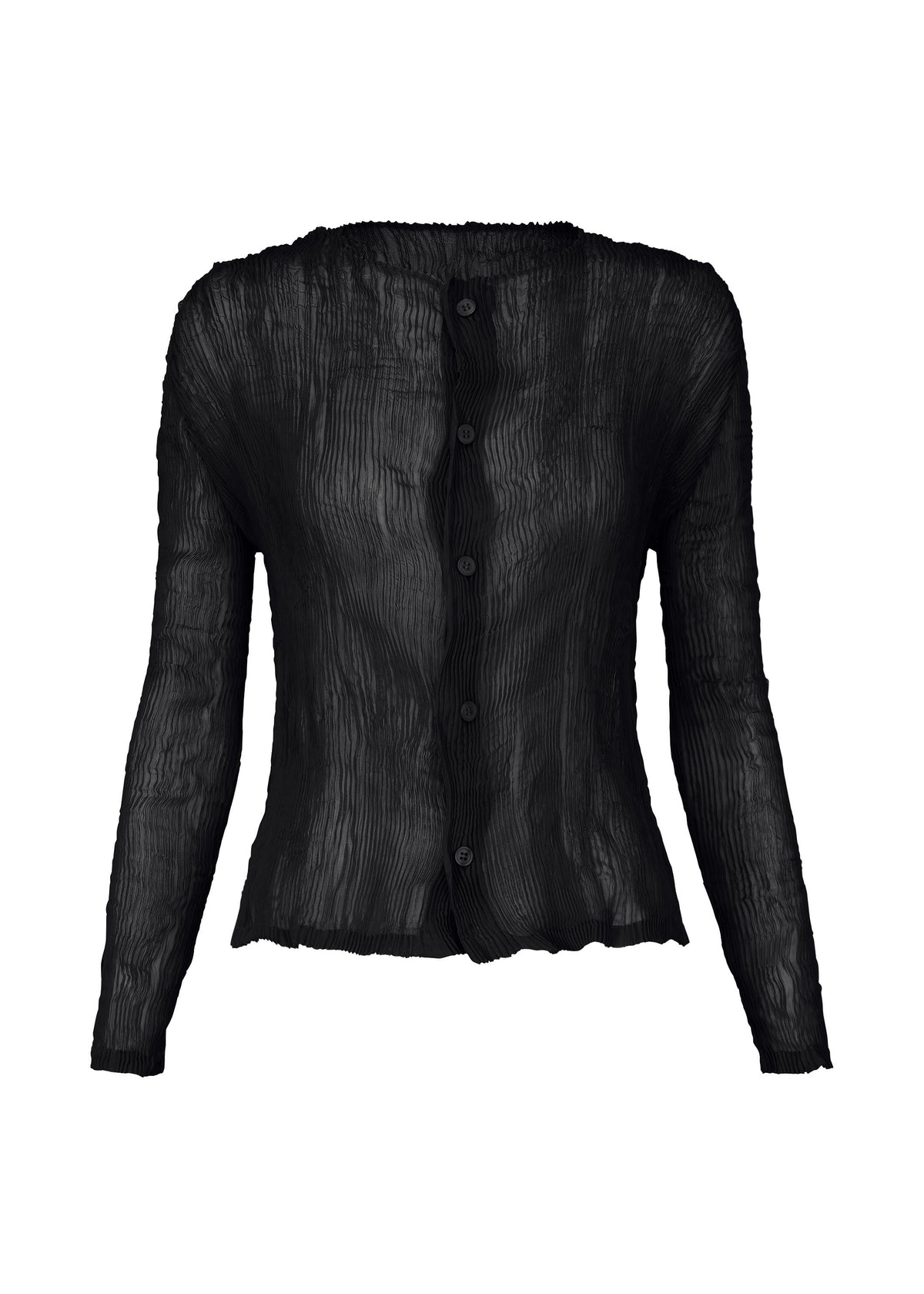 CHIFFON TWIST BK/WT-58 Cardigan Black