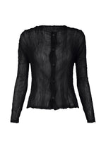 CHIFFON TWIST BK/WT-58 Cardigan Black