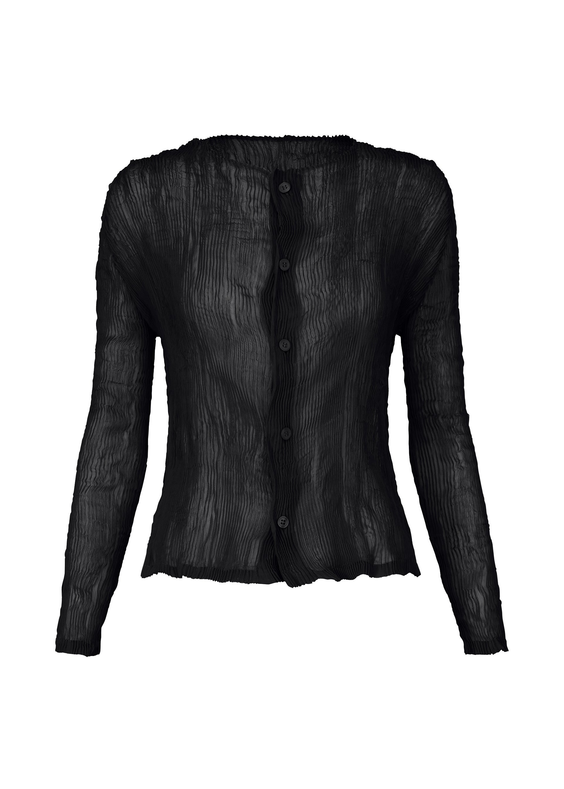 CHIFFON TWIST BK/WT-58 Cardigan Black