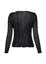 CHIFFON TWIST BK/WT-58 Cardigan Black