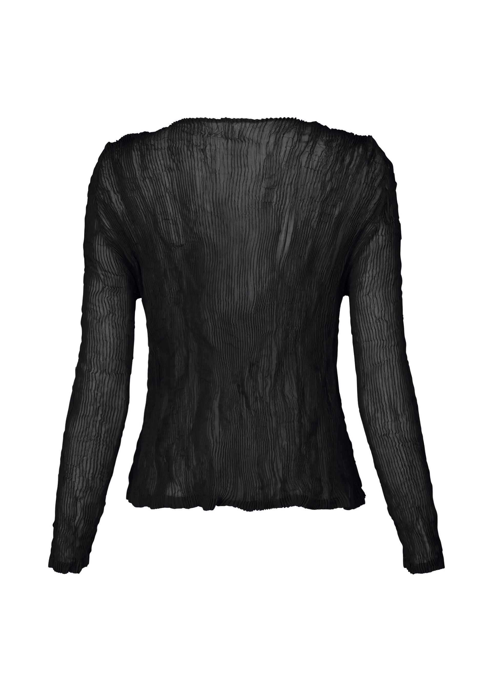 CHIFFON TWIST BK/WT-58 Cardigan Black