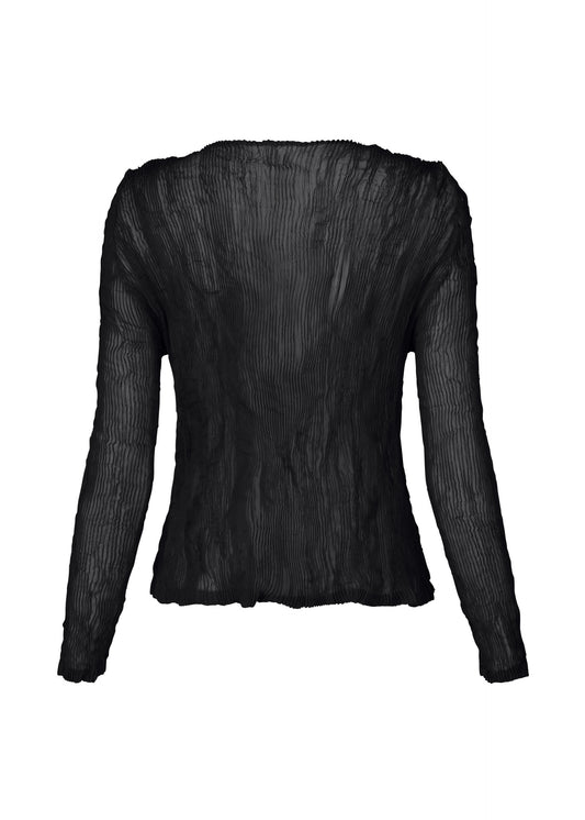 CHIFFON TWIST BK/WT-58 Cardigan Black