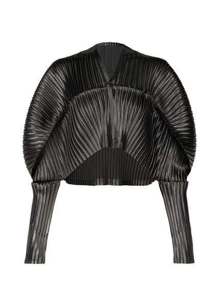 GLOSSED METAL PLEATS Cardigan Black – ISSEY MIYAKE EU