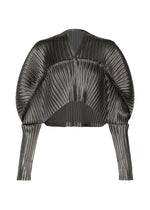 A product shot of the Issey Miyake GLOSSED METAL PLEATS cardigan in .