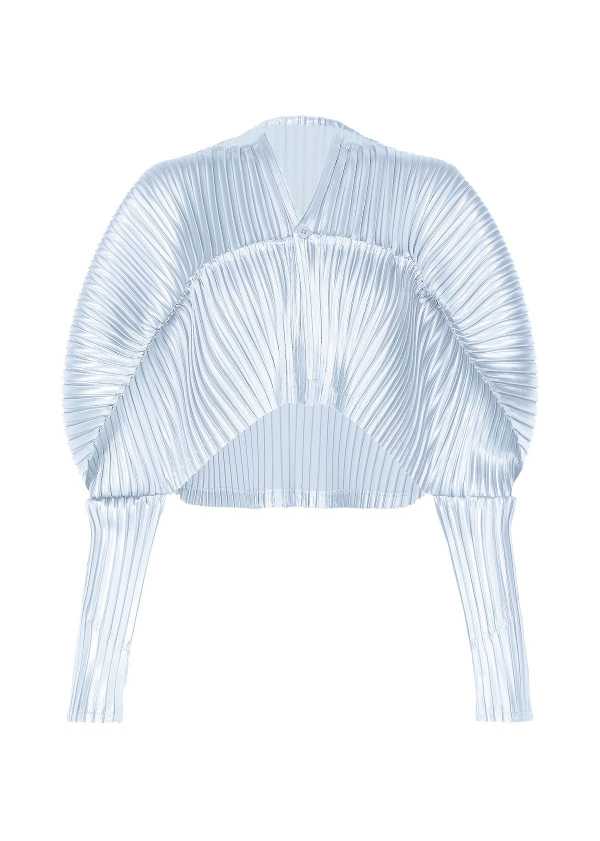 A product shot of the Issey Miyake GLOSSED METAL PLEATS cardigan in .