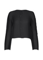 A product shot of the Issey Miyake SHIFTED MISTY PLEATS cardigan in .