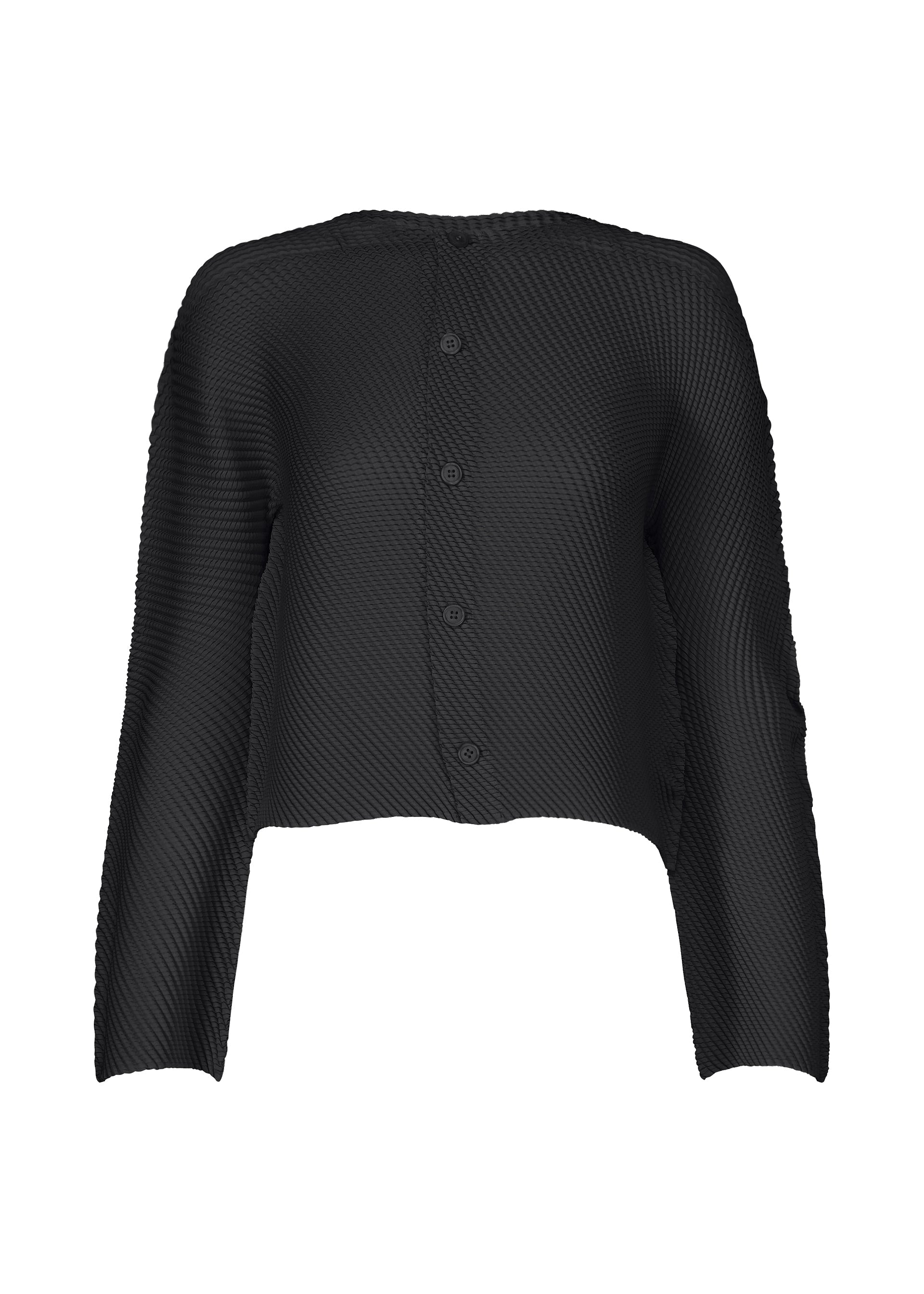 A product shot of the Issey Miyake SHIFTED MISTY PLEATS cardigan in .