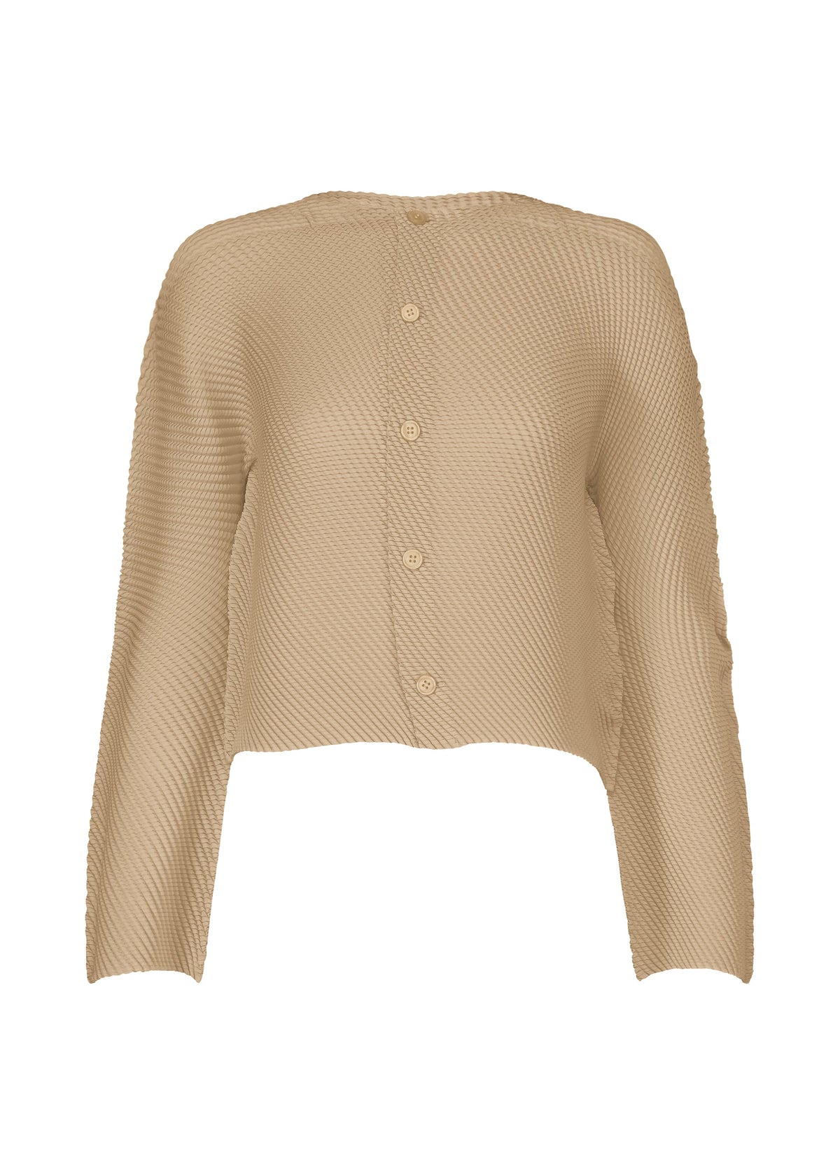 A product shot of the Issey Miyake SHIFTED MISTY PLEATS cardigan in .
