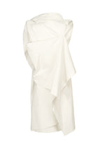 A detail shot of the Issey Miyake COLLAPSING SCULPTURE dress.