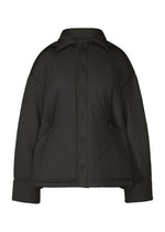 A product shot of the ISSEY MIYAKE PUMPED T shirt in black (15).