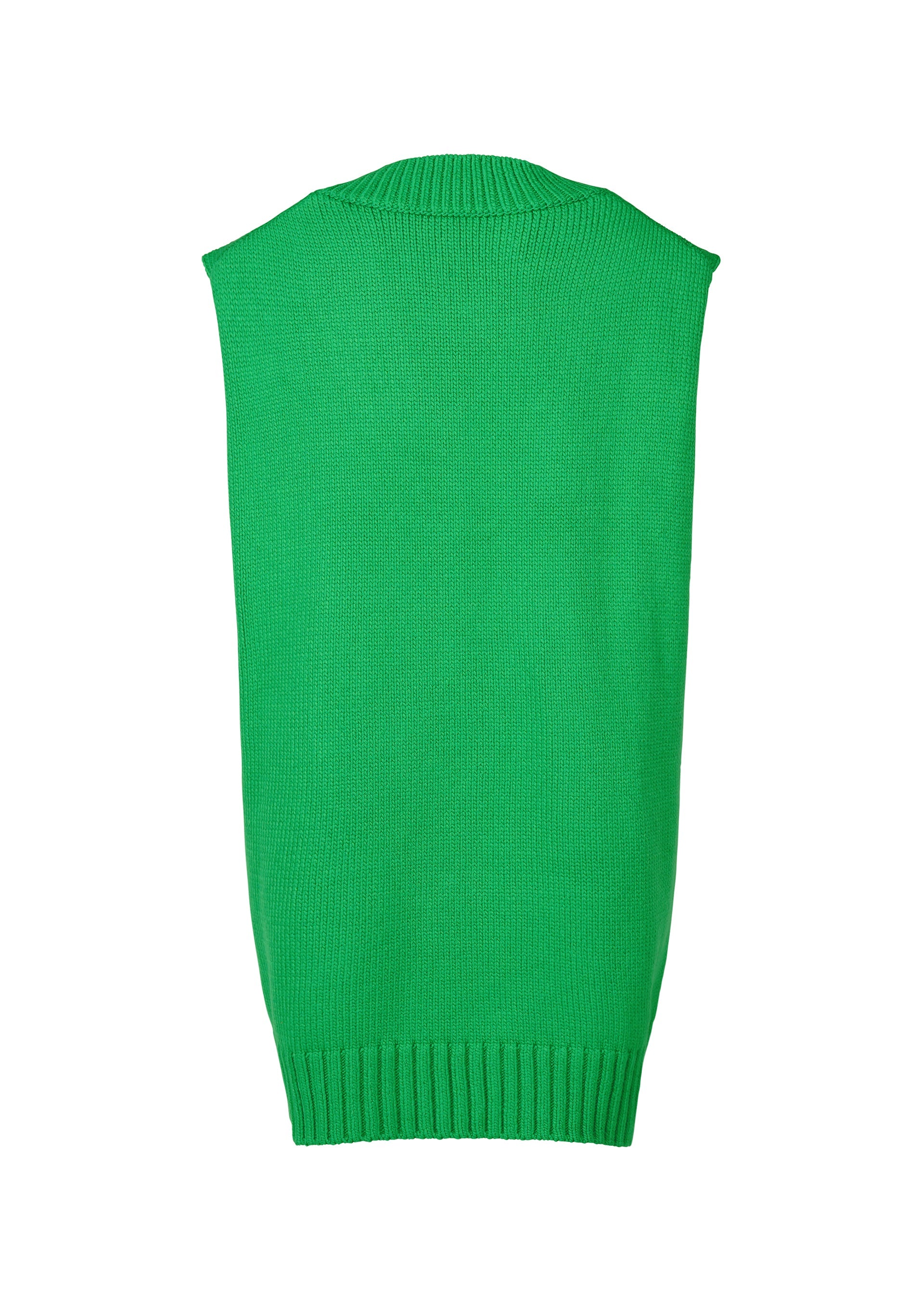 A detail shot of the Issey Miyake BREEZE KNIT vest.