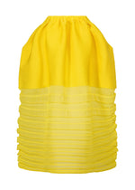 A detail shot of the Issey Miyake MOVING KNIT skirt.