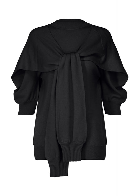 FOUR-SLEEVED WOOL Top Black