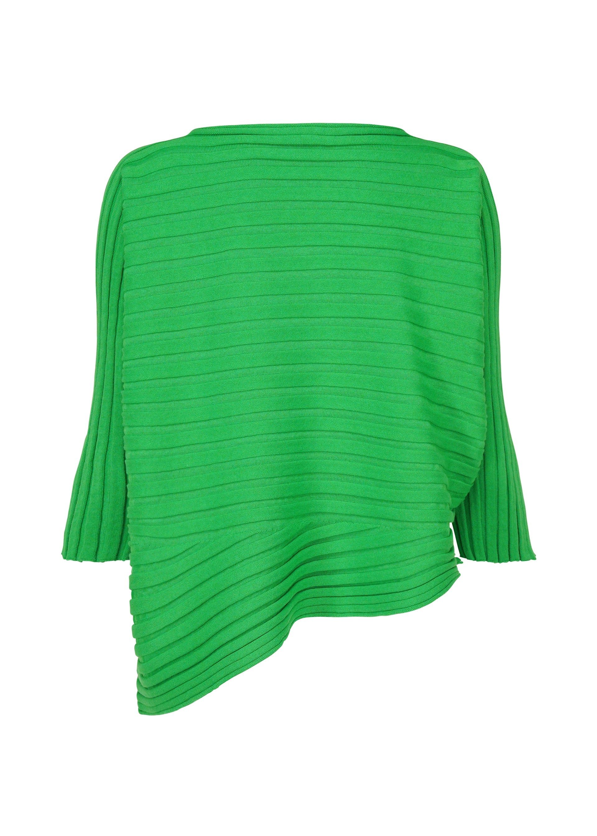 A detail shot of the Issey Miyake COTTON CASHMERE KNIT top.