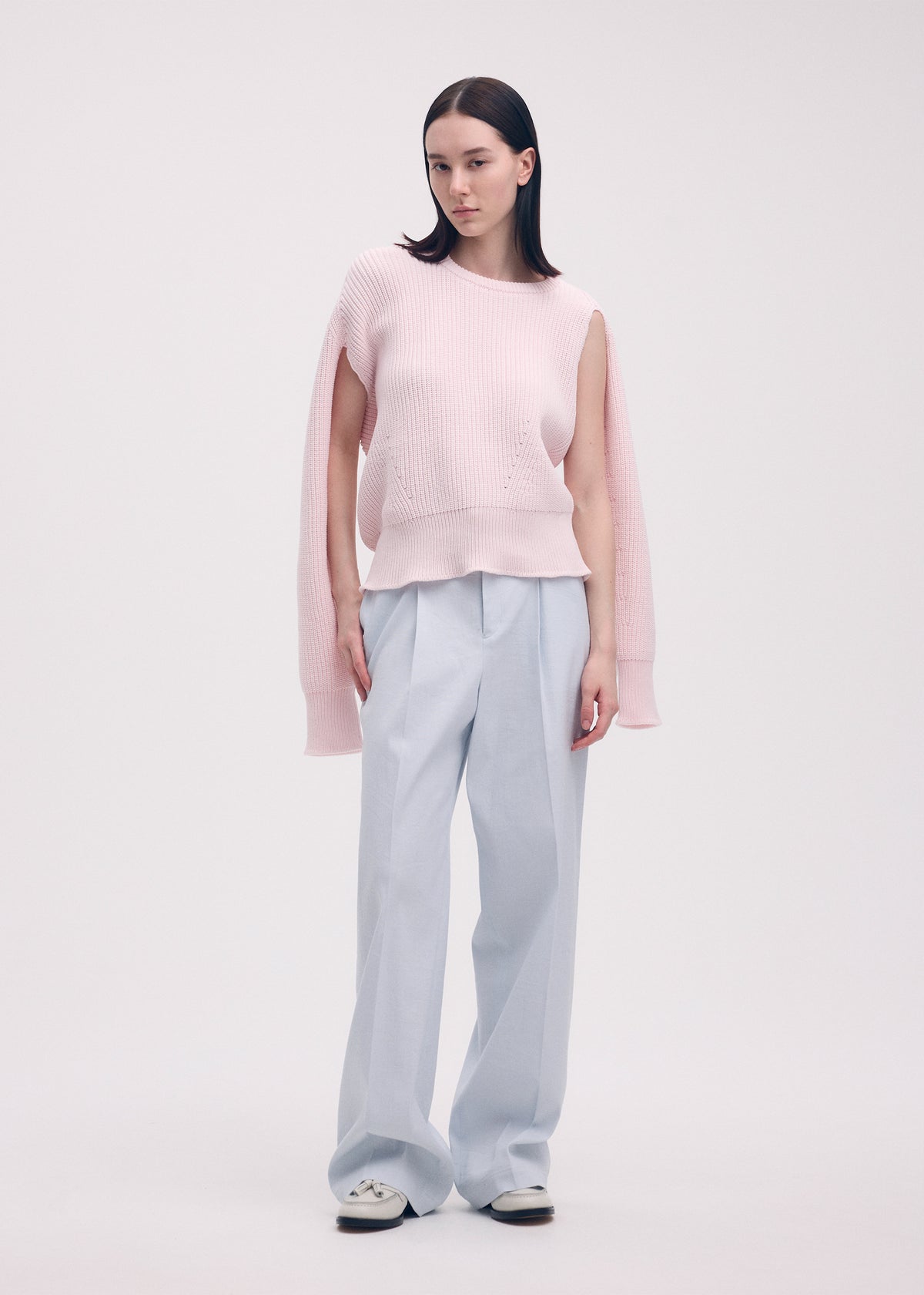 DISPLACED KNIT Top Black