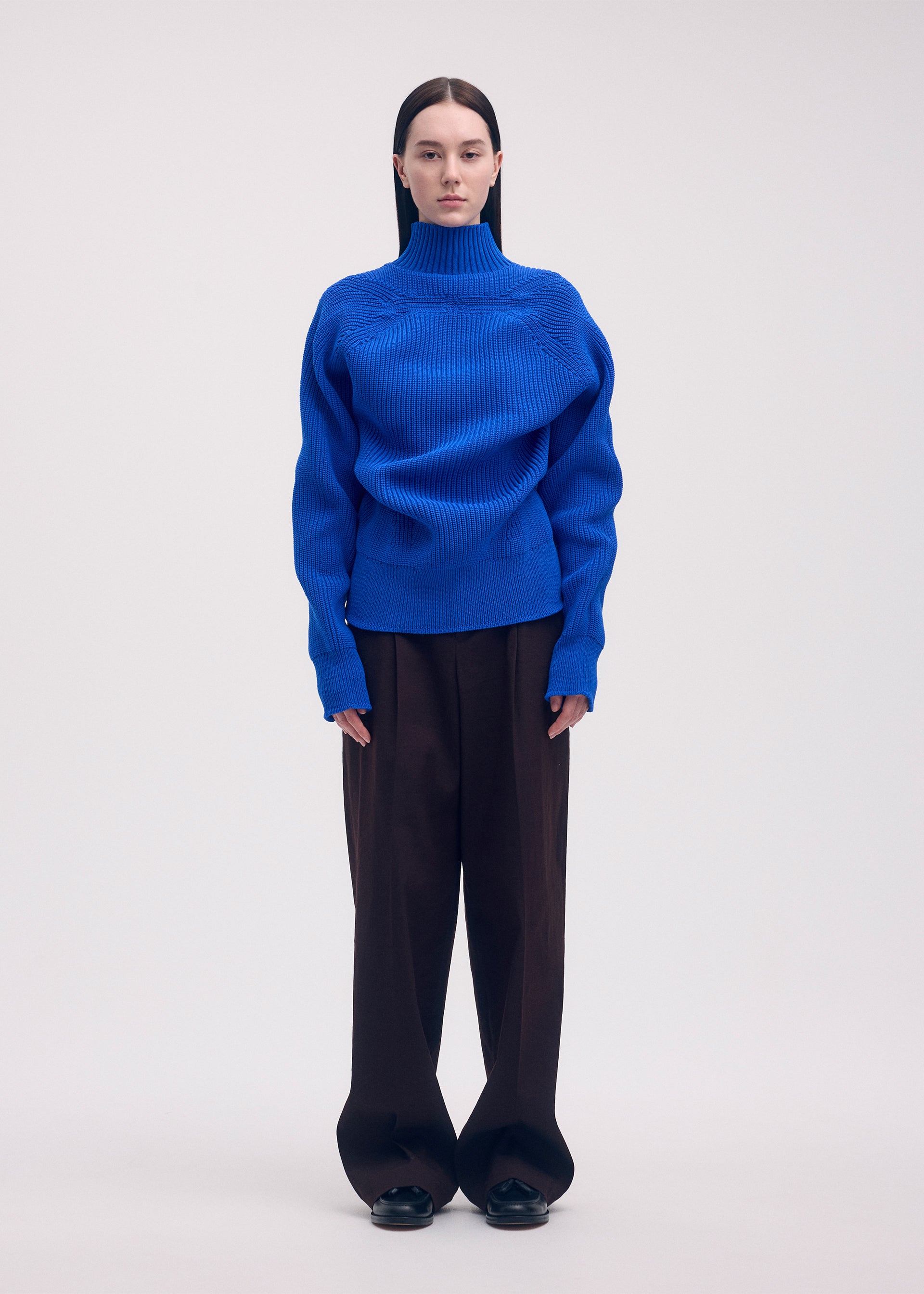 DISPLACED KNIT Top Blue – ISSEY MIYAKE EU