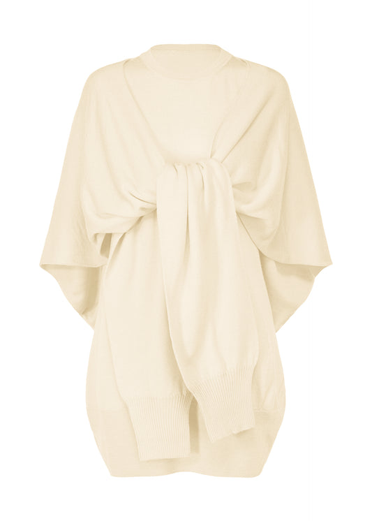 FOUR-SLEEVED WOOL Top Off White