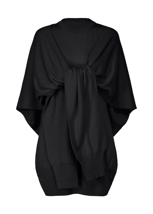 FOUR-SLEEVED WOOL Top Black