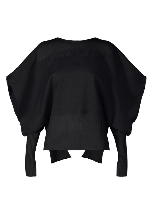 THIN AND THICK KNIT Top Black