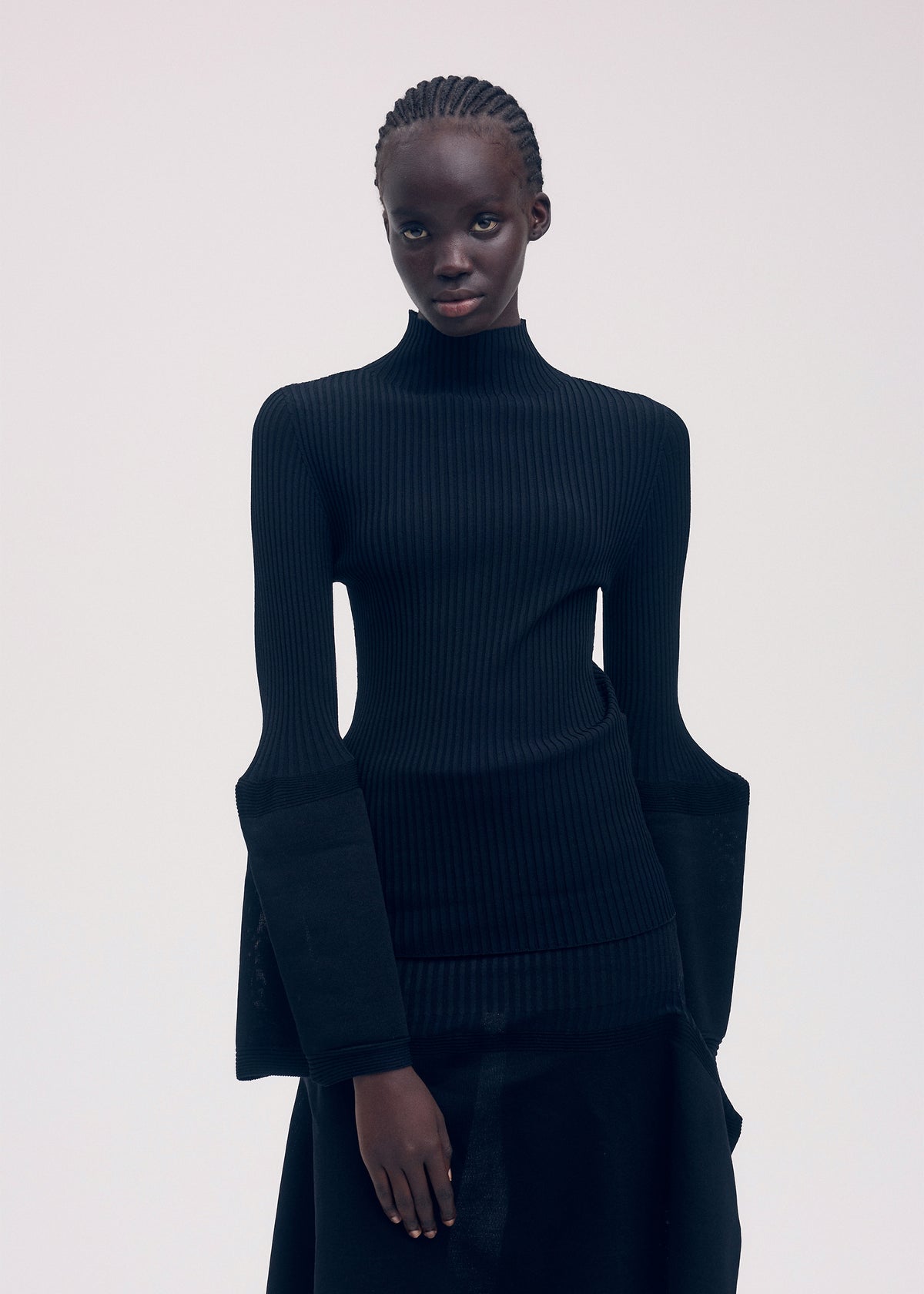 THIN AND THICK KNIT Top White