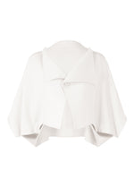 A product shot of the ISSEY MIYAKE CAMPAGNE cardigan in white (01).