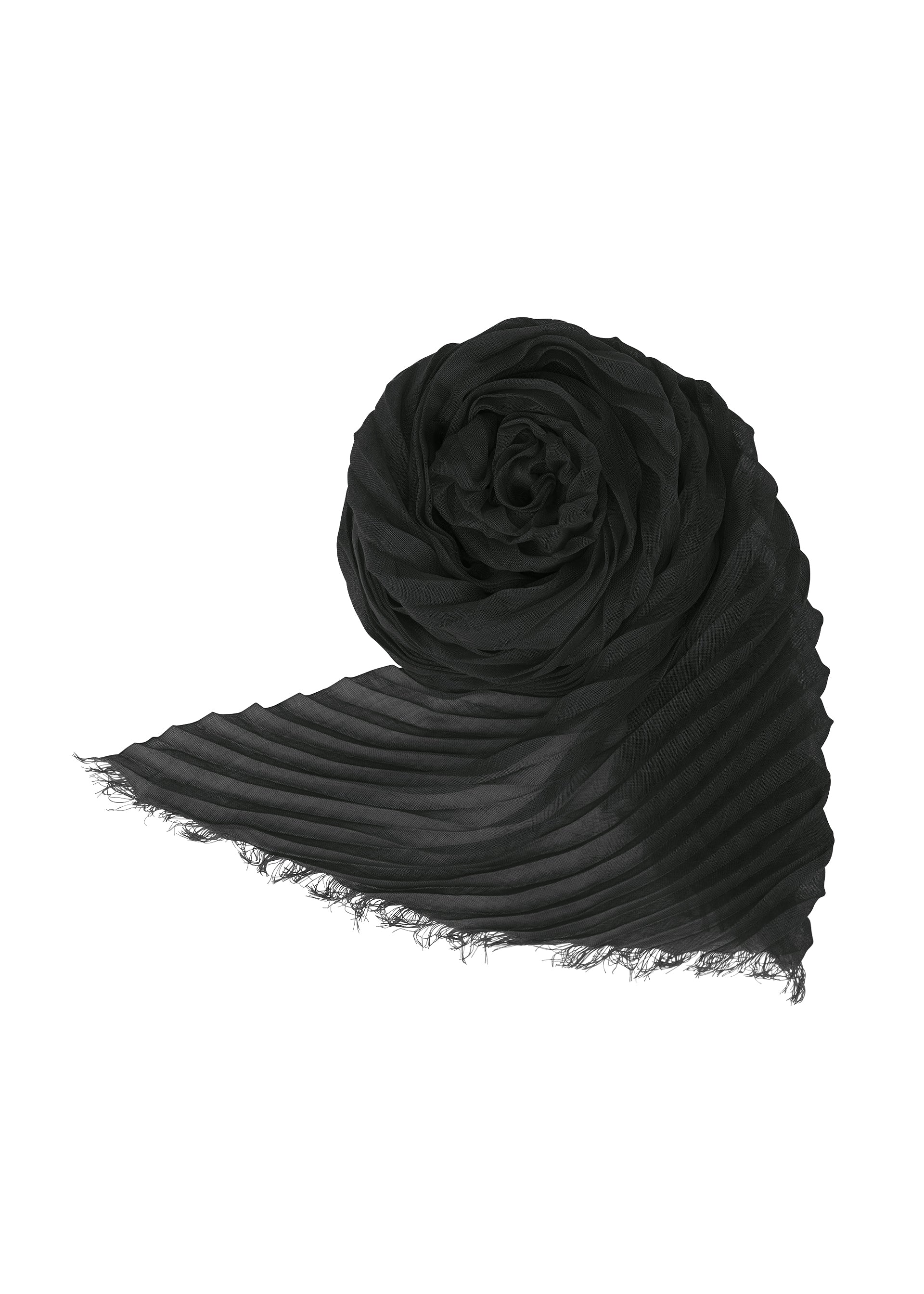 FEATHER RAMIE PLEATS STOLE