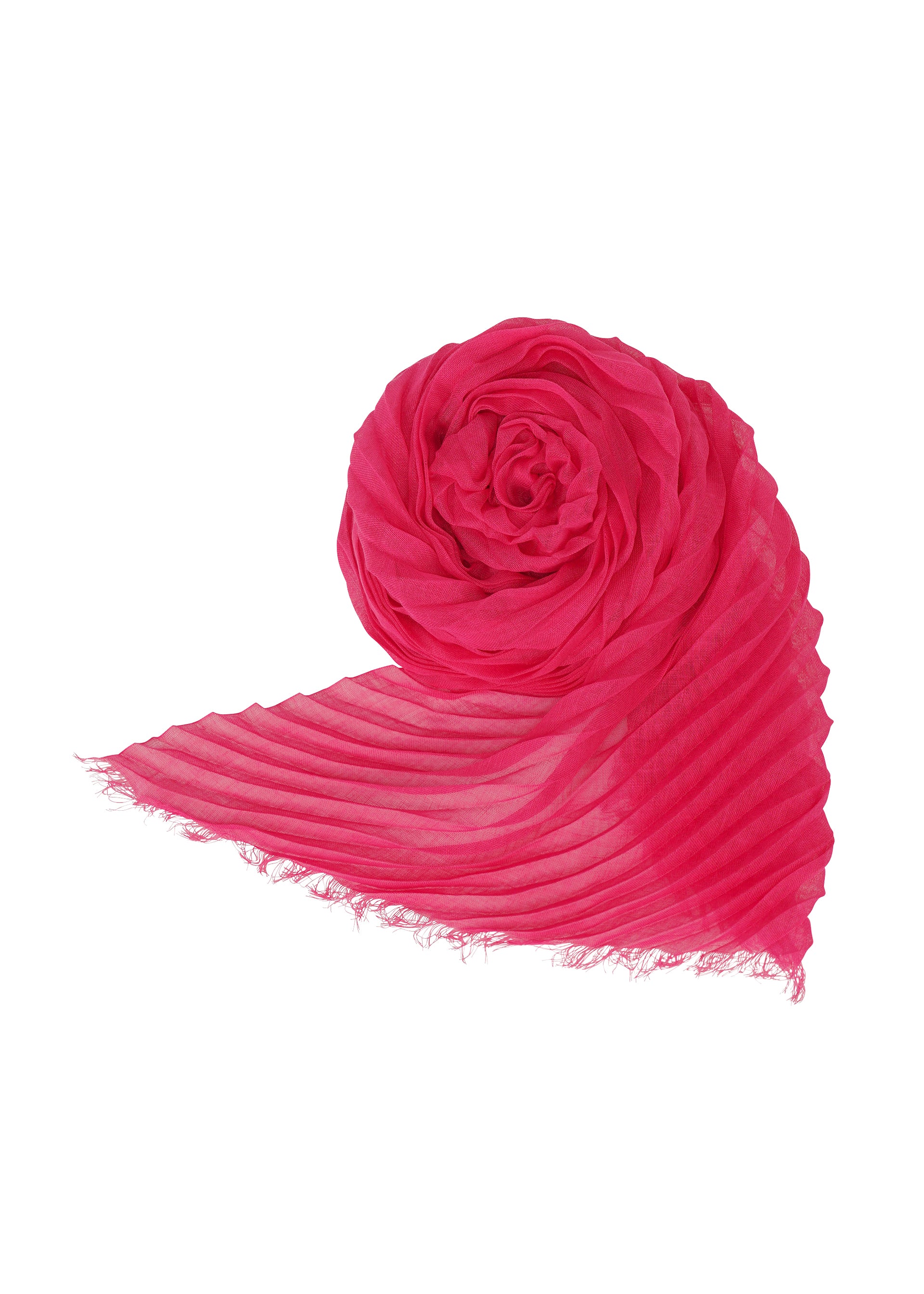FEATHER RAMIE PLEATS STOLE Stole Pink Robin