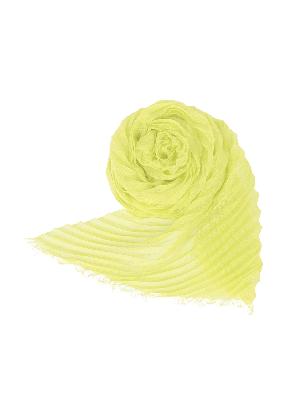 FEATHER RAMIE PLEATS STOLE Stole Light Green