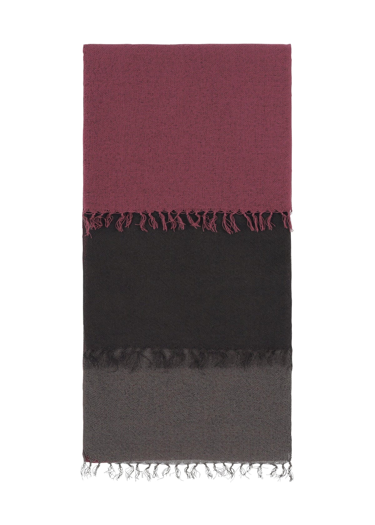 A product shot of the ISSEY MIYAKE SLITS STOLE stole in special black (17), recurring_style.