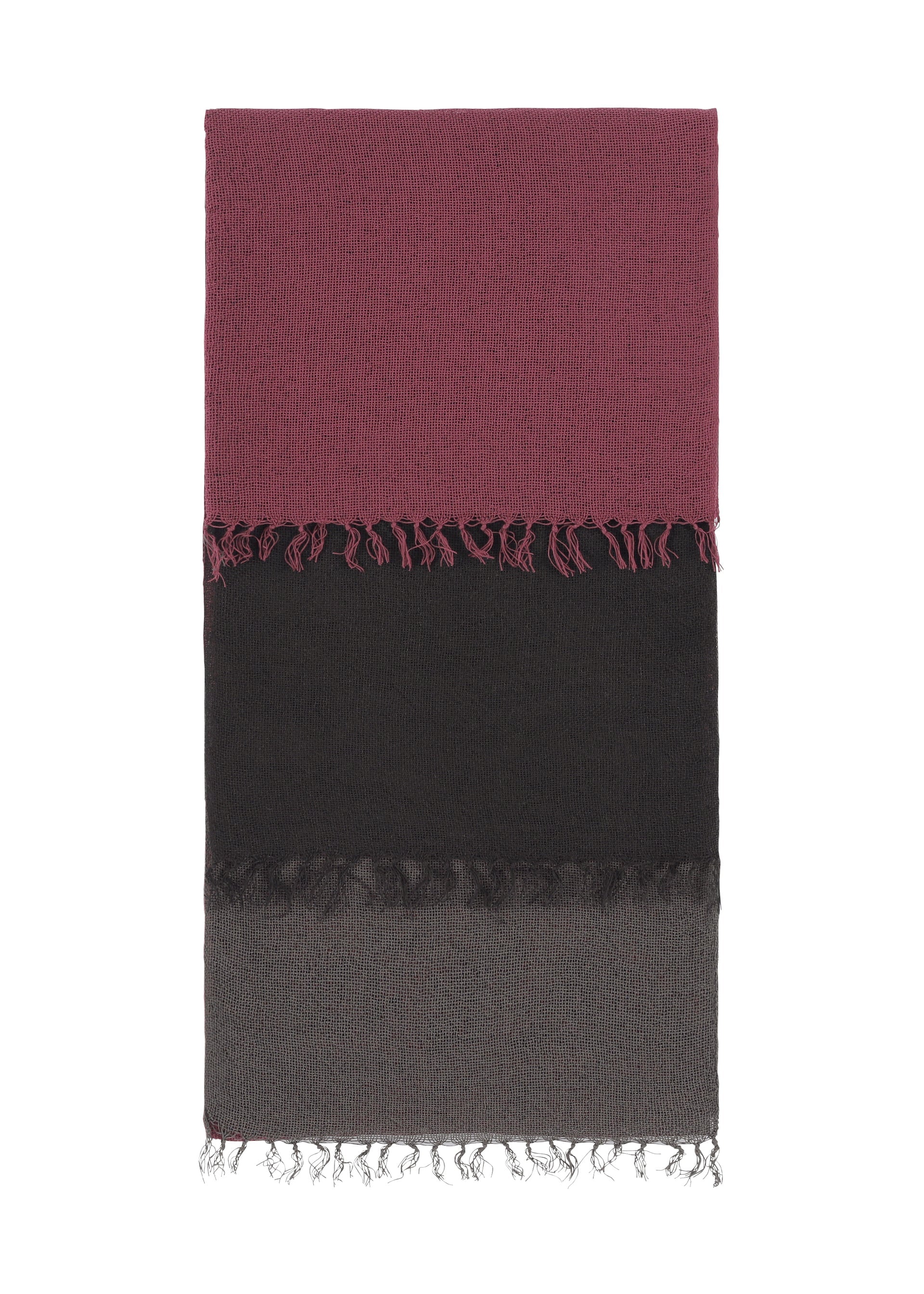 A product shot of the ISSEY MIYAKE SLITS STOLE stole in special black (17), recurring_style.