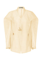 A product shot of the Issey Miyake DRAW TO FORM jacket in .