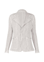 A product shot of the ISSEY MIYAKE WAVELET ENSEMBLE jacket in grey (11), recurring_style.