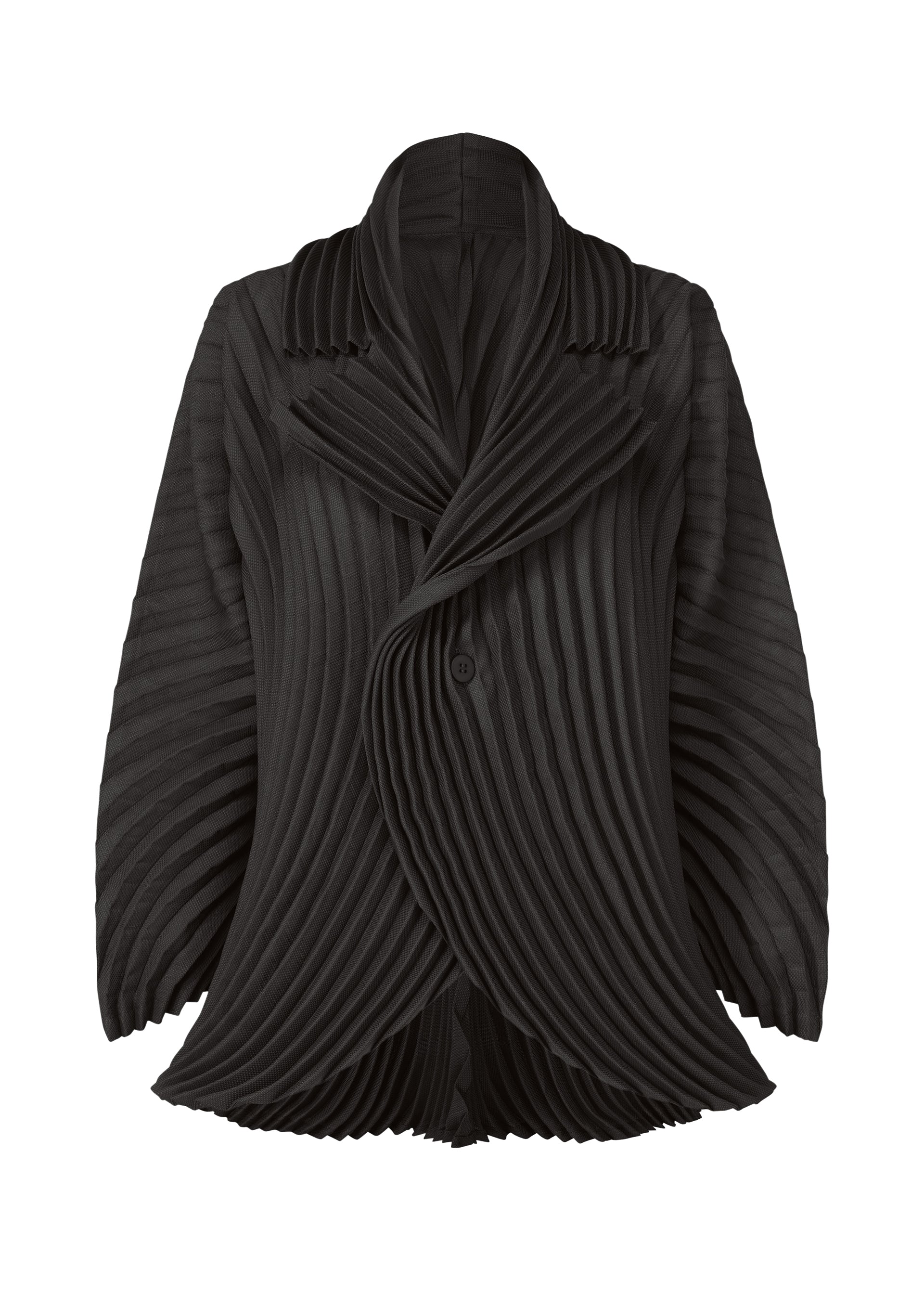 A product shot of the ISSEY MIYAKE CIRCLE PLEATS PB prêt à porter in black (15).