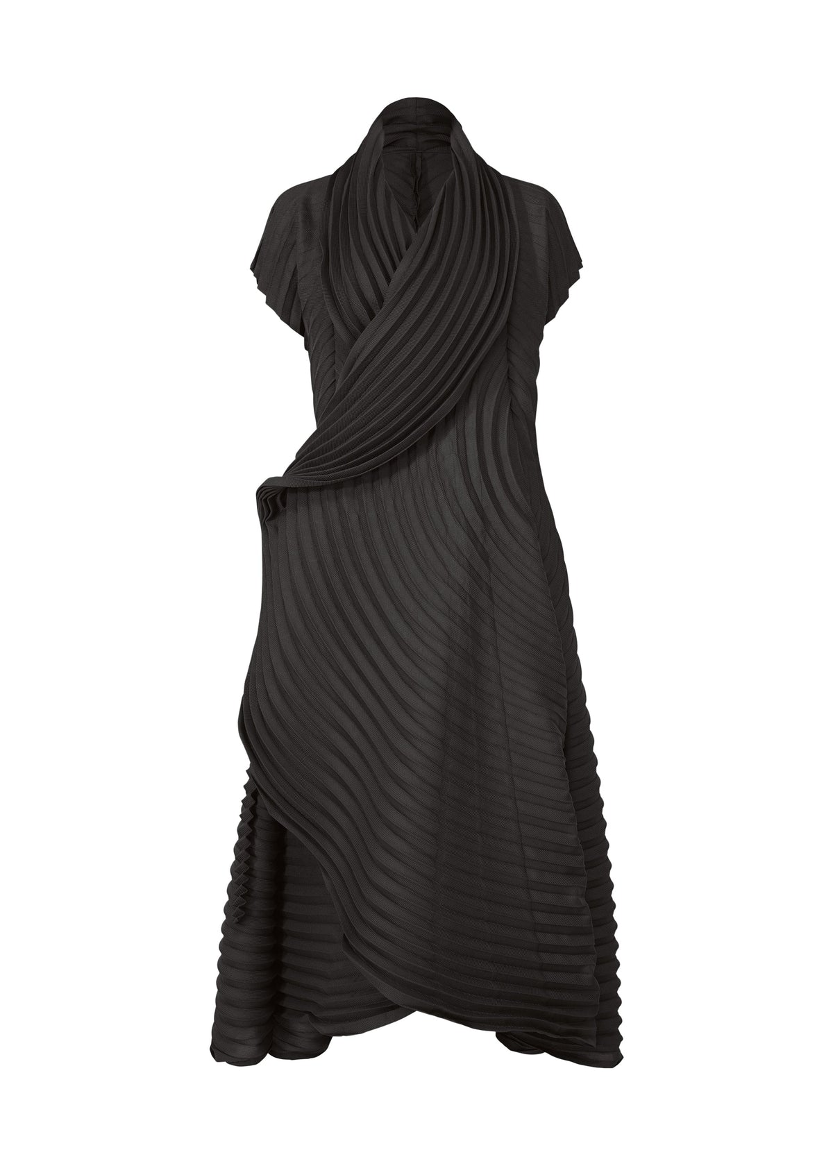 A product shot of the ISSEY MIYAKE CIRCLE PLEATS PB prêt à porter in black (15).